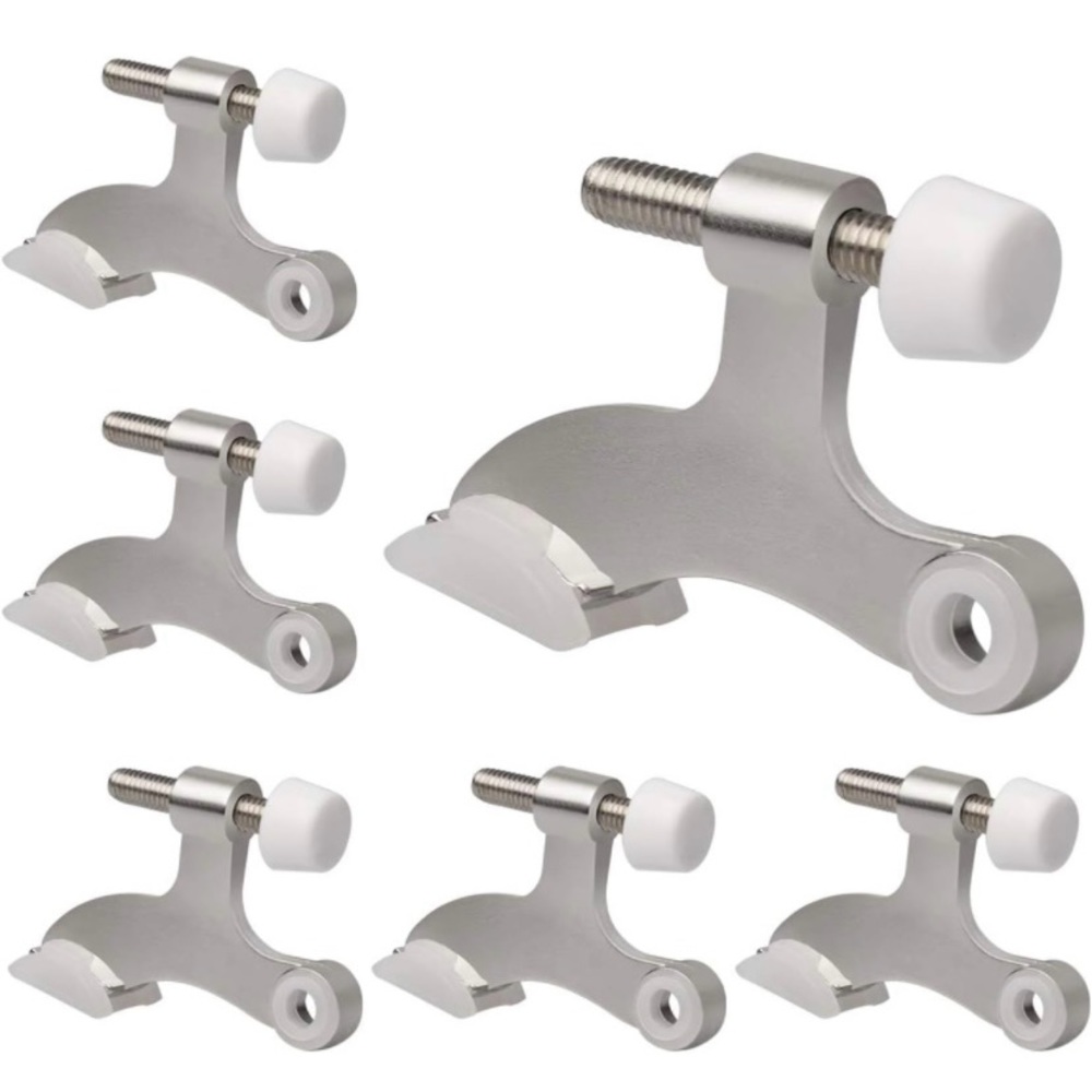 KOVOSCH 6 Pack Hinge Pin Door Stopper Brushed Satin Nickel
